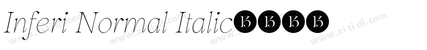 Inferi Normal Italic字体转换
